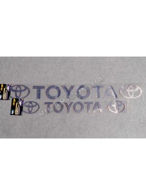 Наклейка на стекло Toyota (серебро)